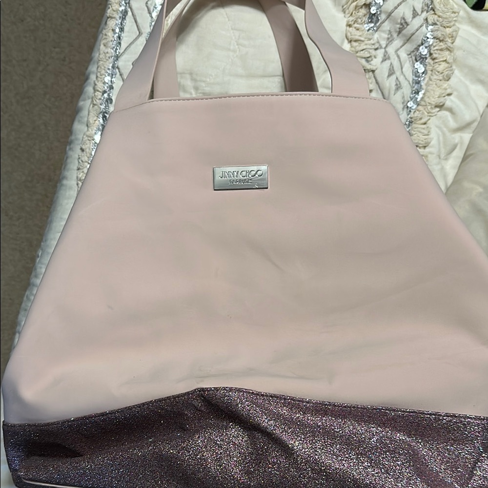 Jimmy Choo Pink and Purple Tote Bag